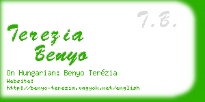 terezia benyo business card
